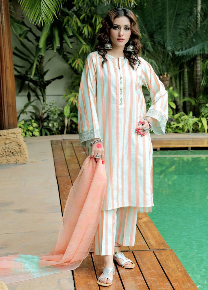 Senorita Cotton Casual 3 Piece Suit for Women -  LBD-02563-LGN/OGN