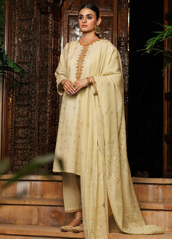 Senorita Cotton Casual 3 Piece Suit for Women -  LBD-02593-FWN/GLD