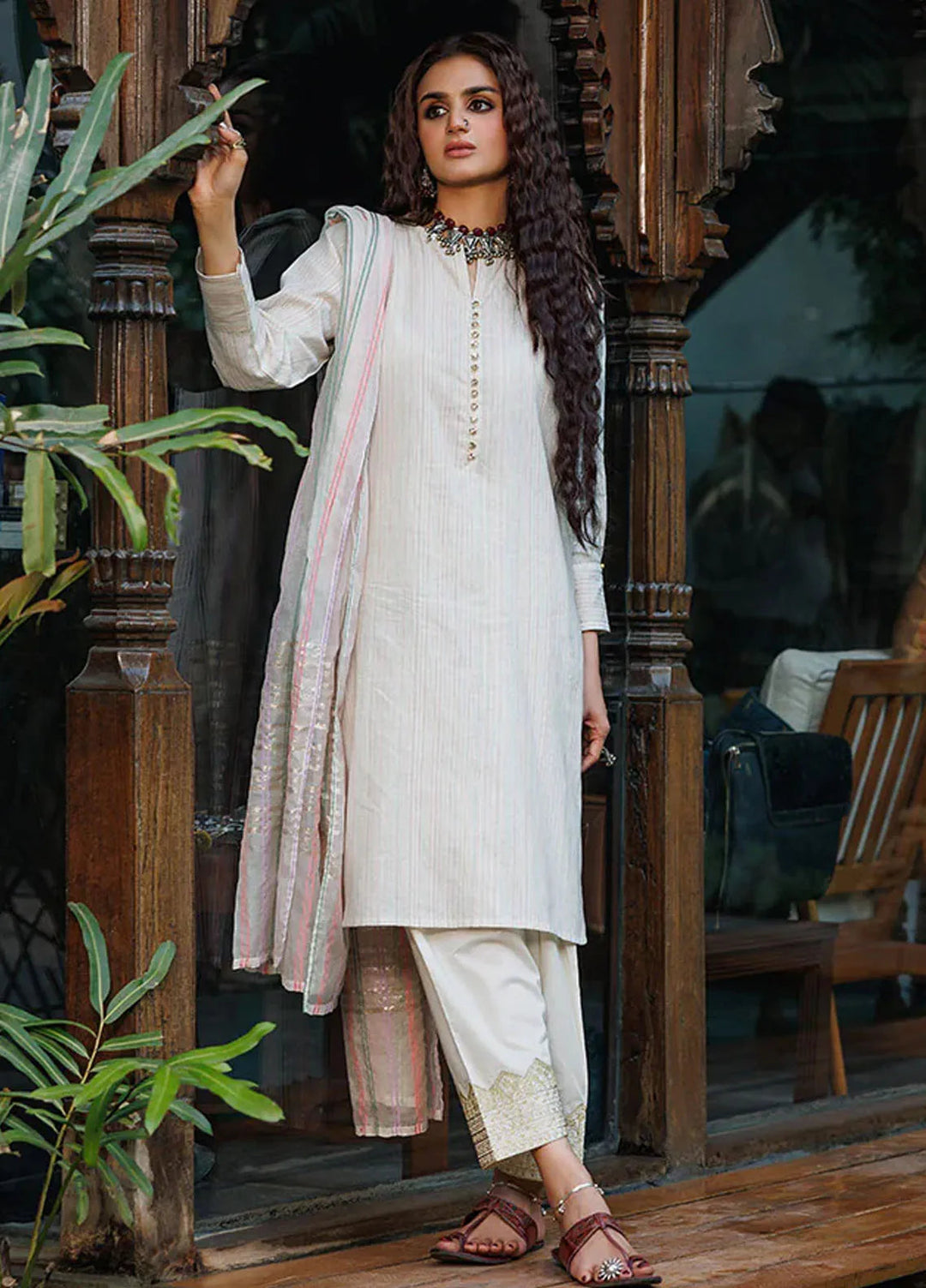 Senorita Cotton Casual 3 Piece Suit for Women -  LBD-02626-OFW/MCL