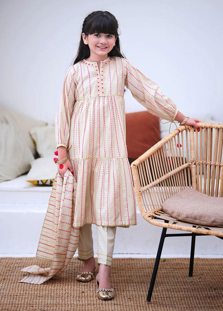 Senorita Cotton Casual 3 Piece Suit for Girls -  KBD-02338