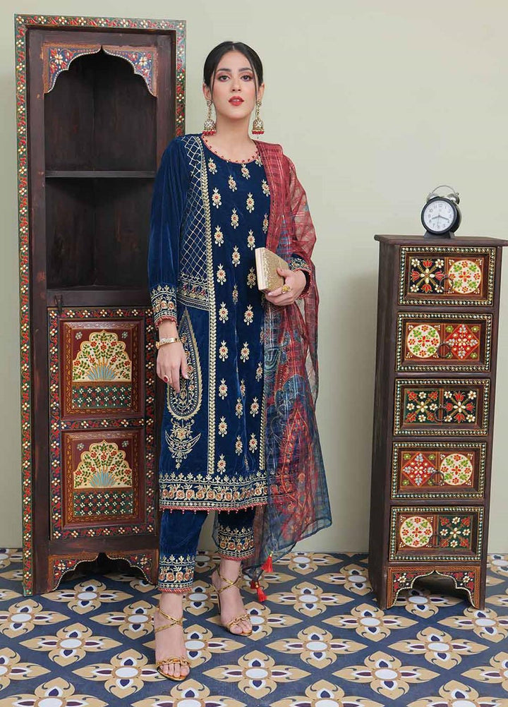 Senorita Velvet Pret 3 Piece Suit for Women -  LDD-02045-TBL/MCL