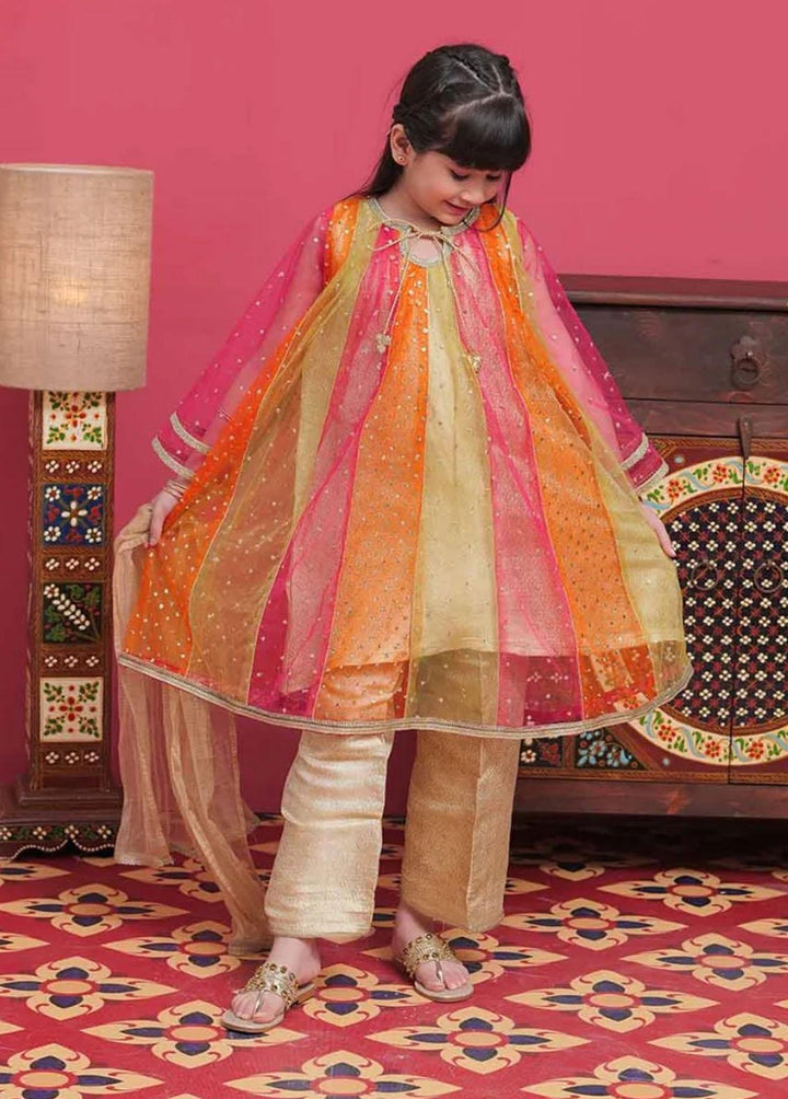 Senorita Net Formal 3 Piece Suit for Girls -  KDD-02095