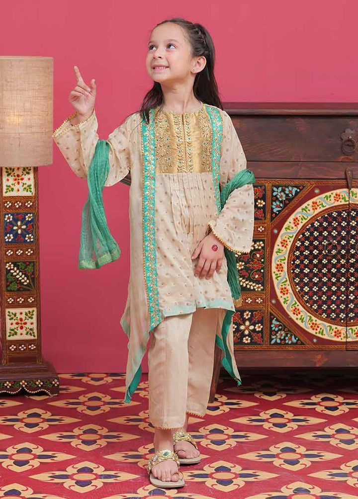 Senorita Banarsi Formal 3 Piece Suit for Girls -  KDD-02104