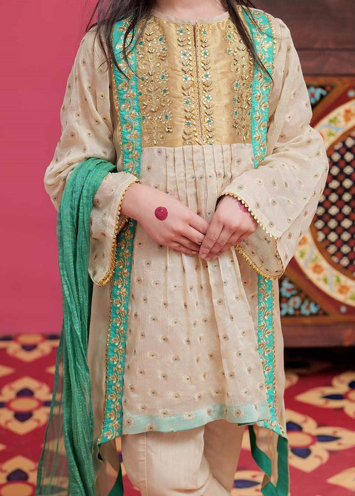 Senorita Banarsi Formal 3 Piece Suit for Girls -  KDD-02104