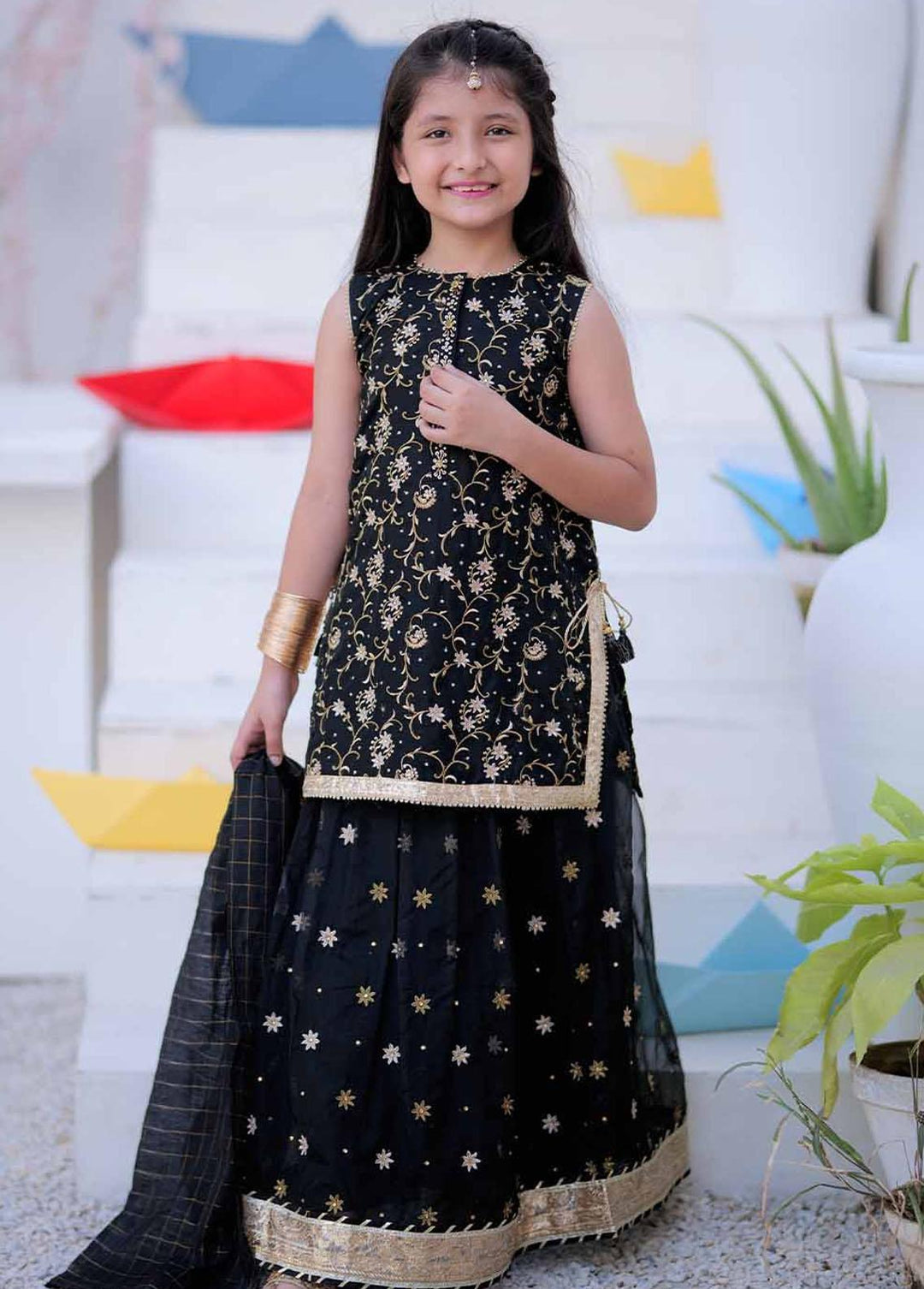 Senorita Organza Formal 3 Piece Suit for Girls -  KDD-02404