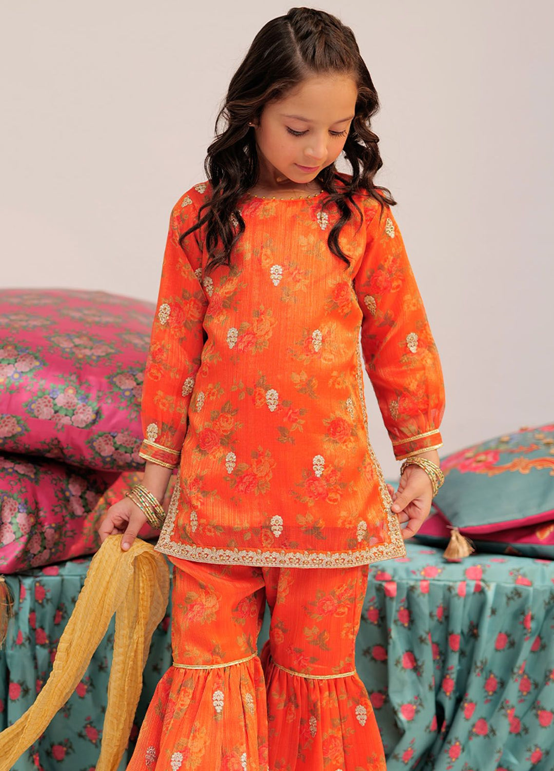 Senorita Missouri Casual 3 Piece Suit for Girls -  KDD-02405-OGN/MCL