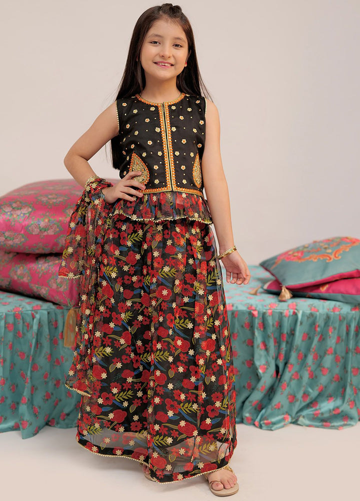 Senorita Organza Casual 3 Piece Suit for Girls -  KDD-02427-GRN/MCL