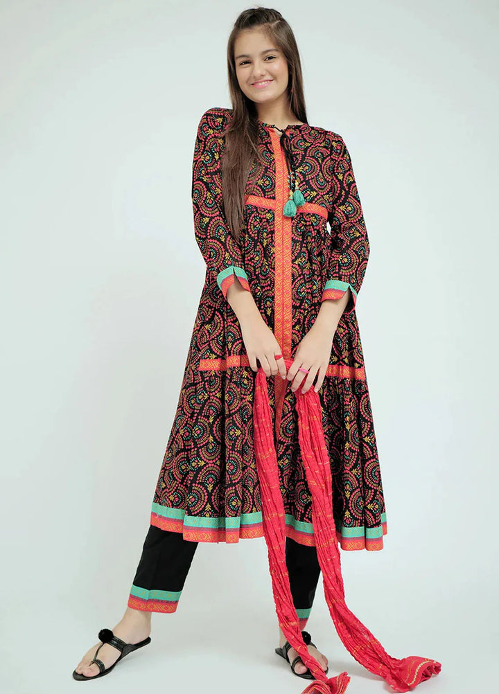 Senorita Pret Casual Cotton 3 Piece Suit for Girls GBD-02648