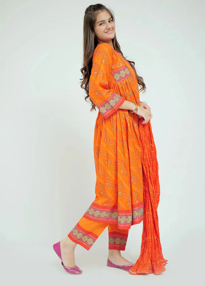 Senorita Pret Casual Cotton 3 Piece Suit for Girls GBD-02649