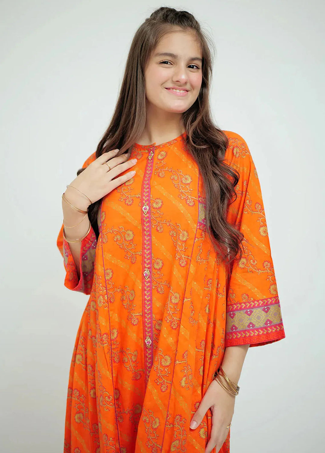 Senorita Pret Casual Cotton 3 Piece Suit for Girls GBD-02649