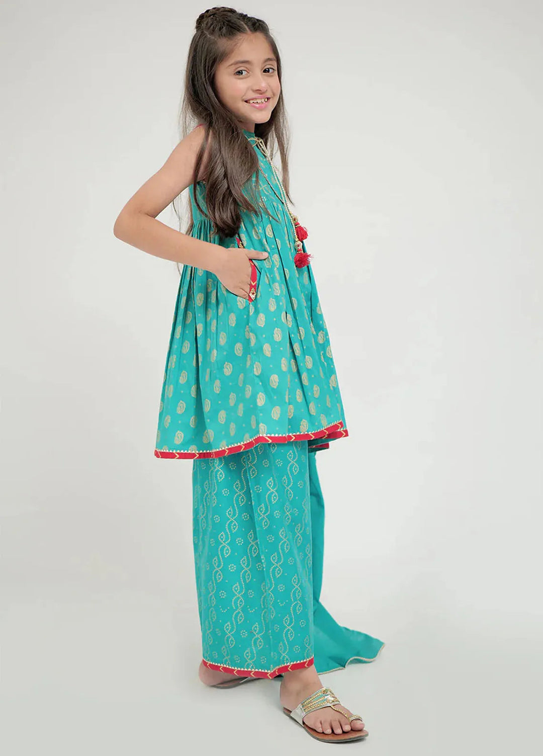 Senorita Pret Casual Cotton 3 Piece Suit for Kids KAD-02634