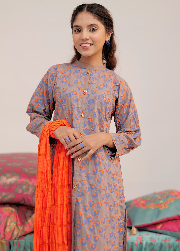 Senorita Pret Casual Cotton 3 Piece Suit GAD-02545-GRY/MCL