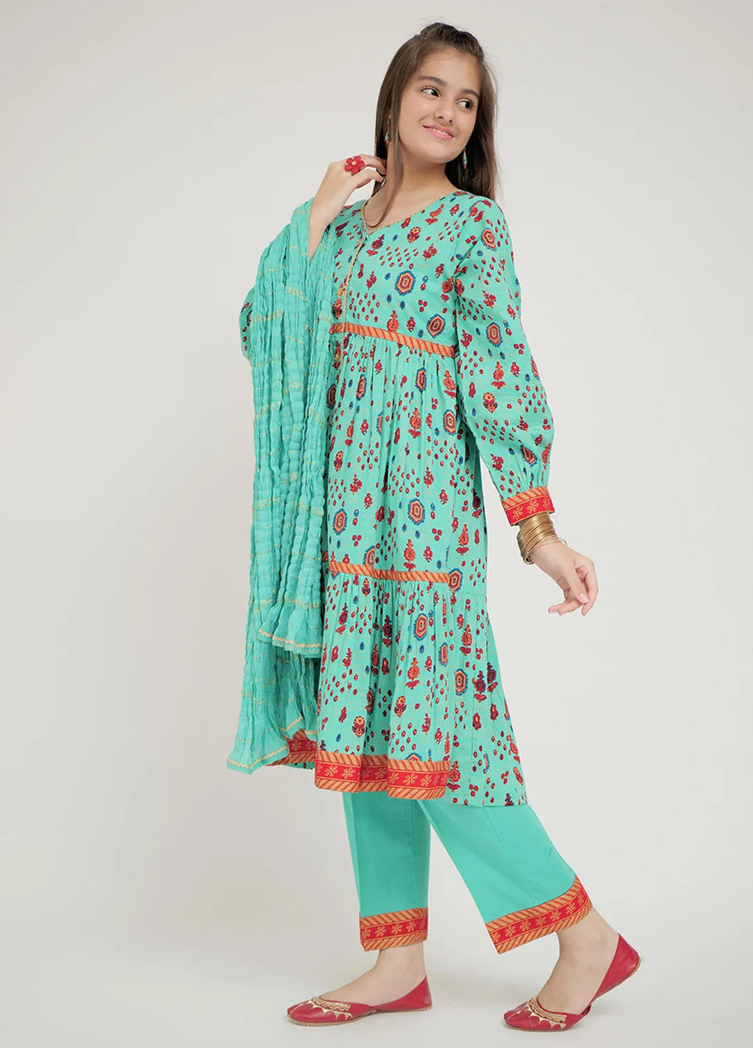 Senorita Pret Casual Cotton 3 Piece Suit GBD-02675