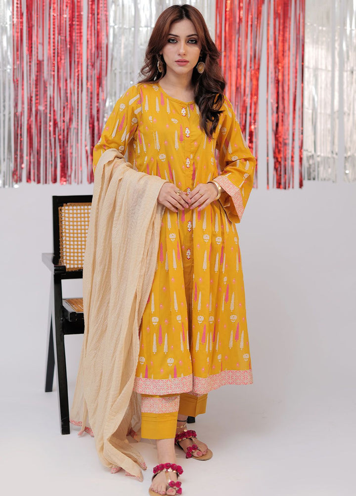 Senorita Pret Casual Cotton 3 Piece Suit LAD-02588-YLW/MCL