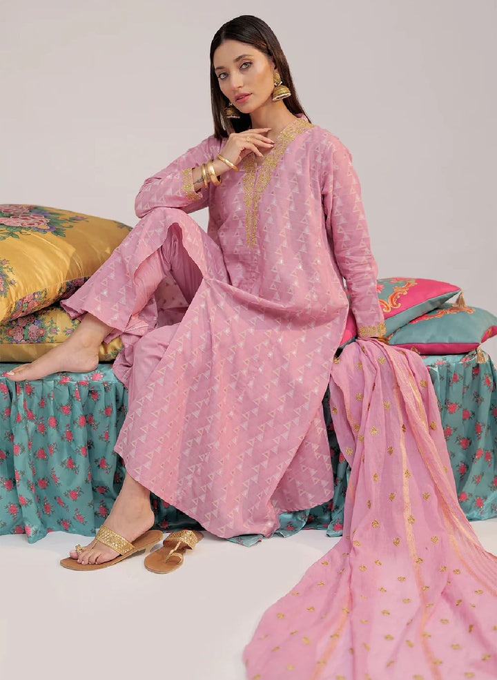 Senorita Pret Casual Cotton 3 Piece Suit LBD-02559-PNK/MCL