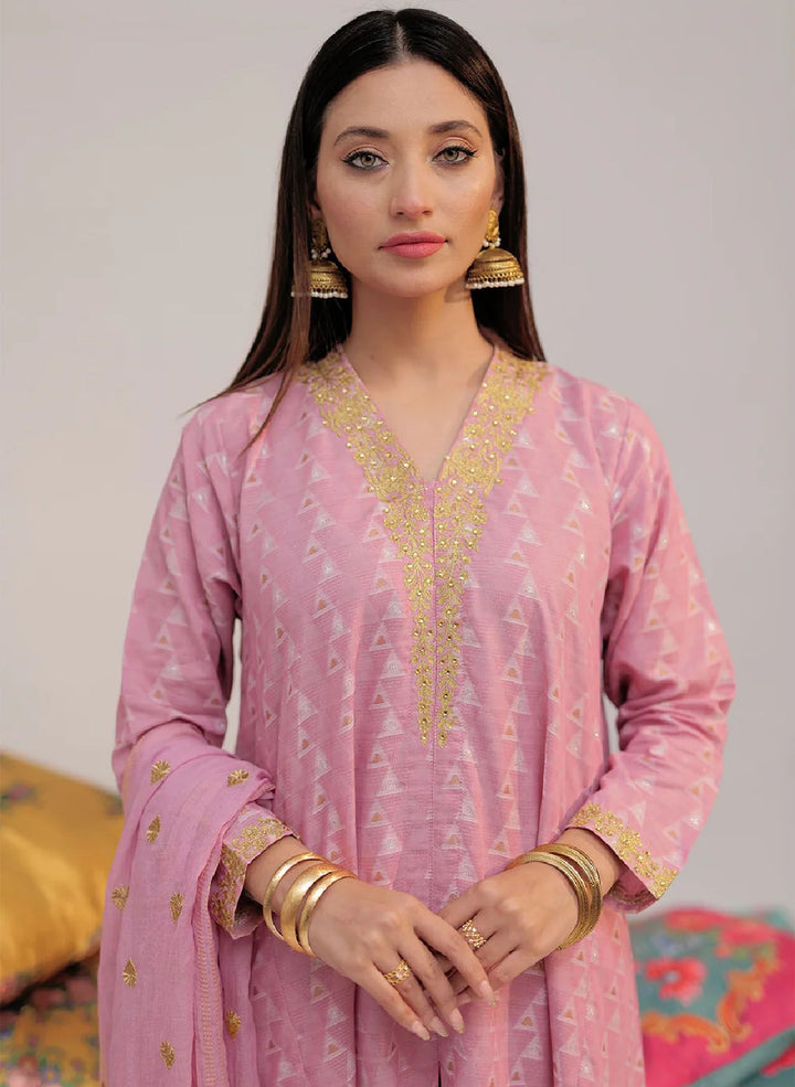 Senorita Pret Casual Cotton 3 Piece Suit LBD-02559-PNK/MCL