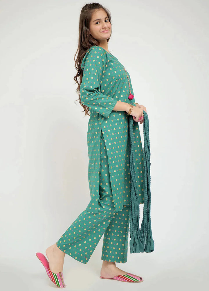 Senorita Pret Casual Cotton Cambric 3 Piece Suit for Girls for Girls GAD-02652