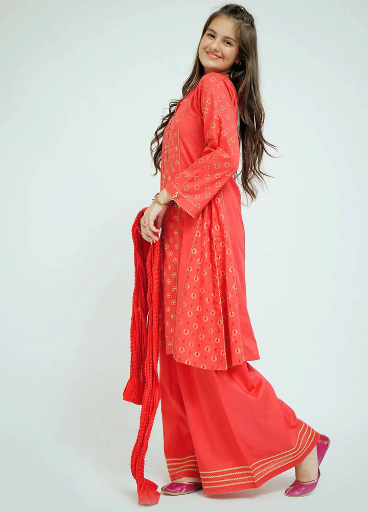 Senorita Pret Casual Cotton Cambric 3 Piece Suit for Girls for Girls GAD-02657