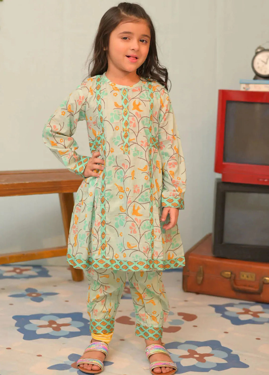 Senorita Pret Casual Cotton Dobby 2 Piece Suit KAC-02817