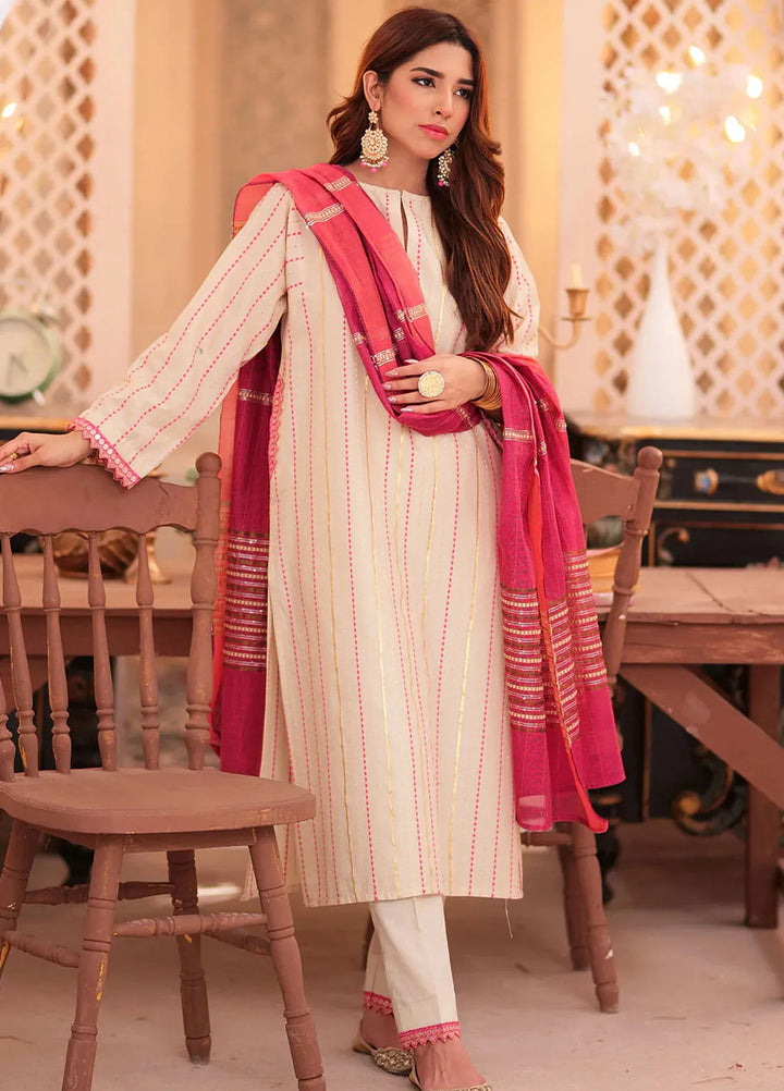 Senorita Pret Casual Cotton Dobby 3 Piece Suit For Women LBD-02341