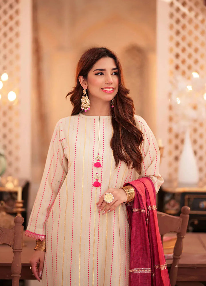 Senorita Pret Casual Cotton Dobby 3 Piece Suit For Women LBD-02341