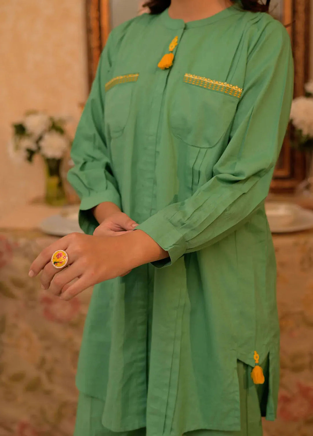 Senorita Pret Casual Cotton Dobby 3 Piece Suit GAD-02796