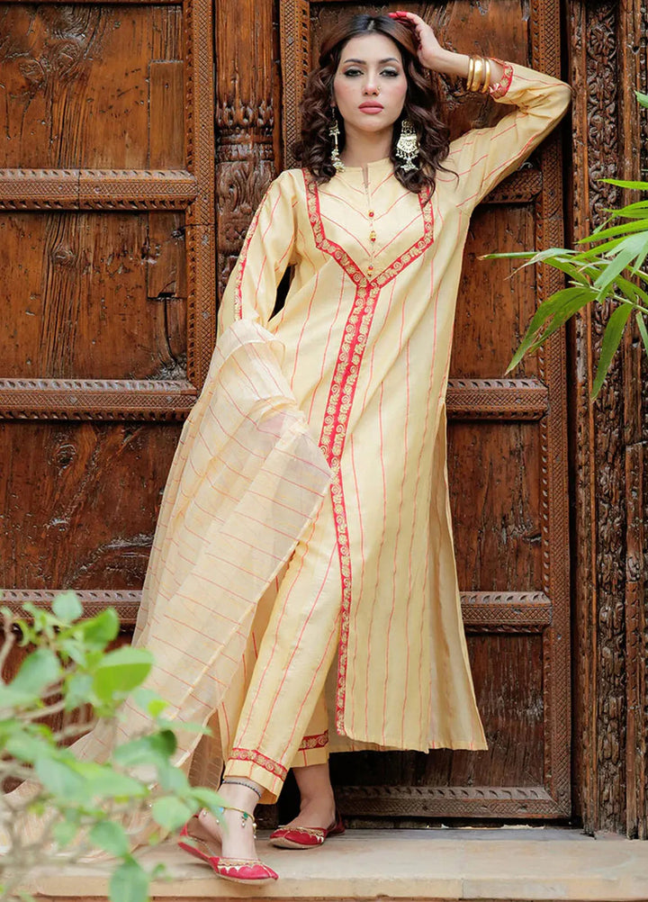 Senorita Pret Casual Cotton Jacquard 3 Piece Suit For Women LBD-02587