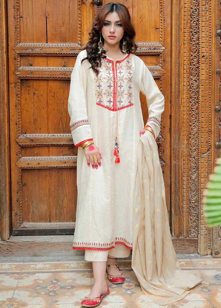 Senorita Pret Casual Cotton Jacquard 3 Piece Suit For Women LBD-02621