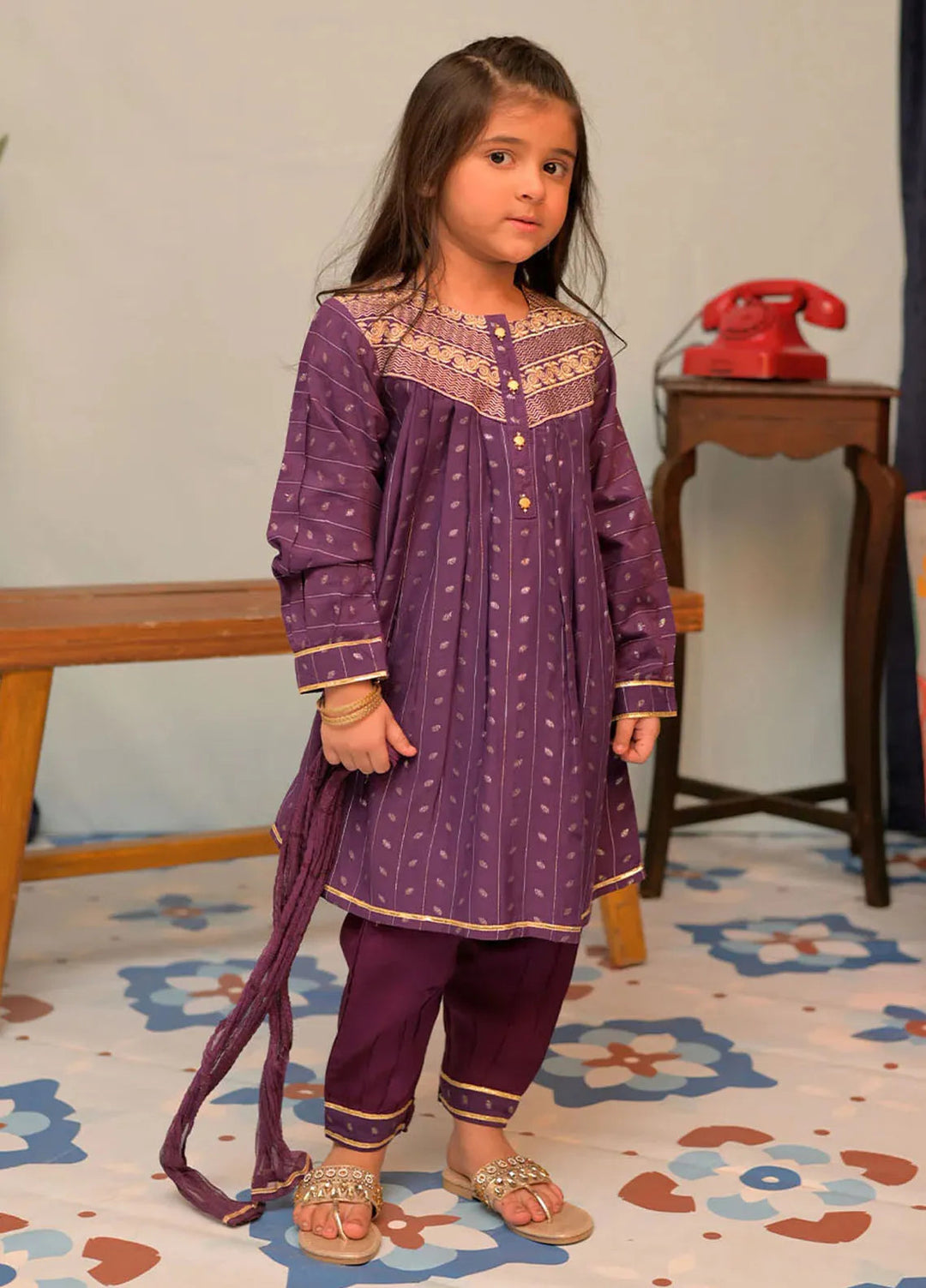 Senorita Pret Casual Viscose Jacquard 3 Piece Suit KBD-02710