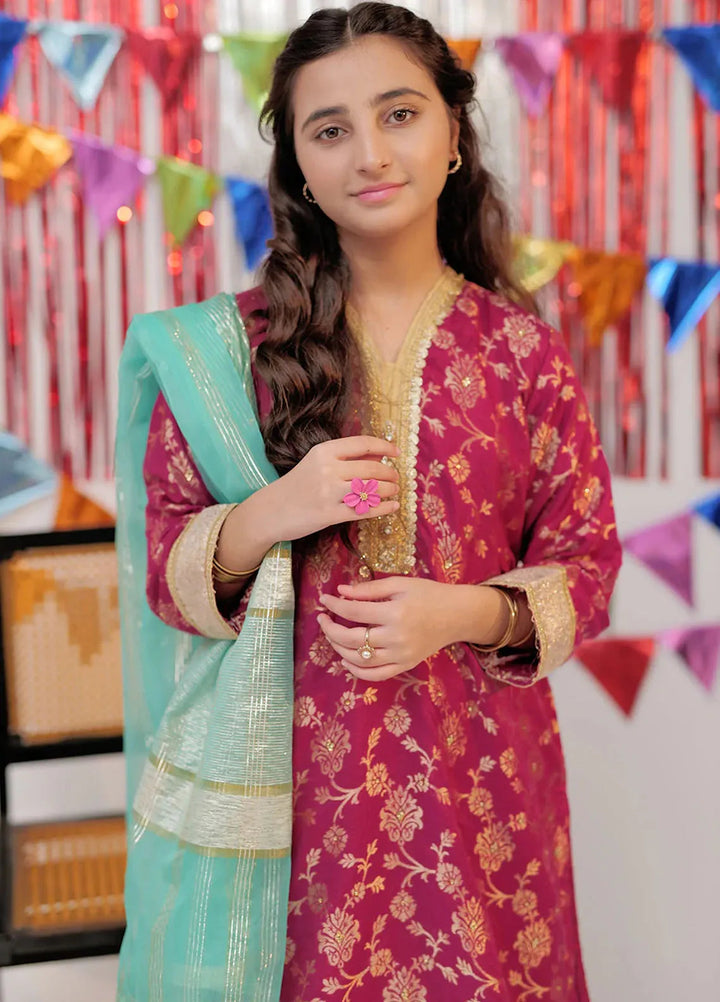 Senorita Pret Formal Polyester Chiffon 3 Piece Suit For Girls GDD-02416