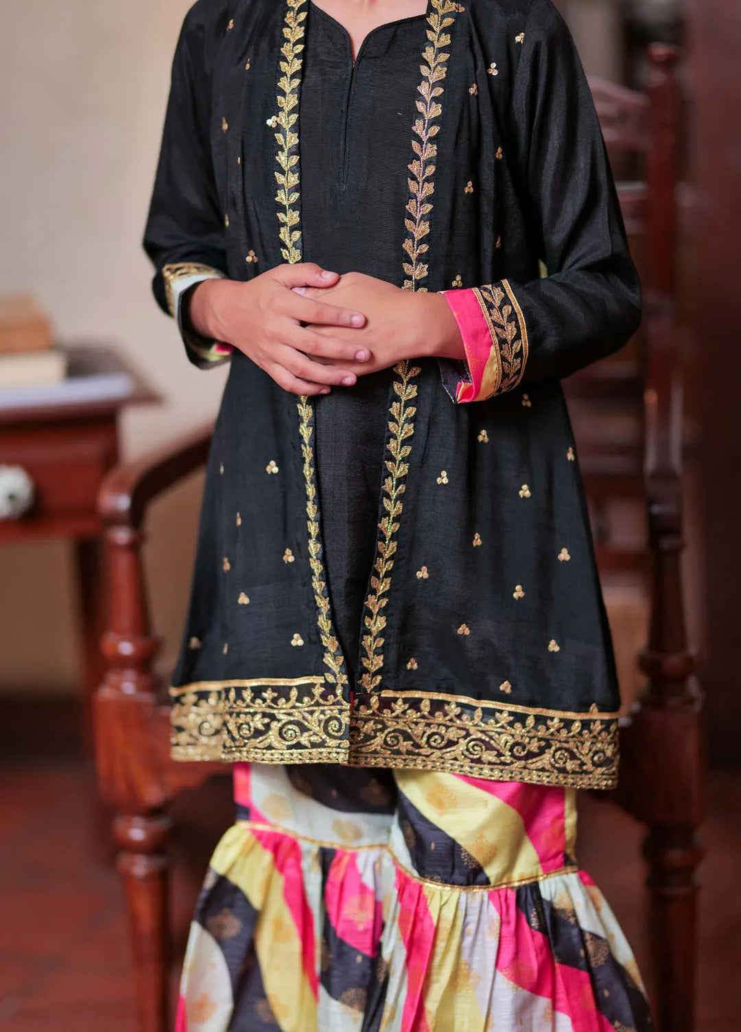 Senorita Pret Formal Raw Silk 3 Piece Suit KDD-02762