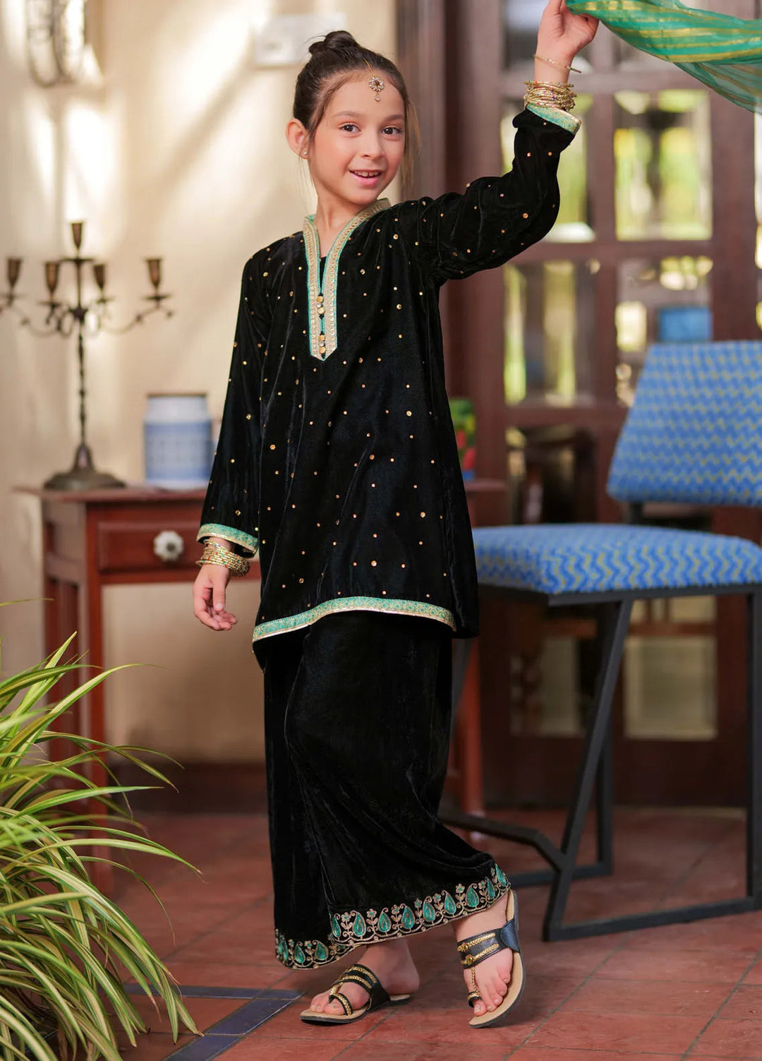 Senorita Pret Formal Velvet 3 Piece Suit KDD-02814