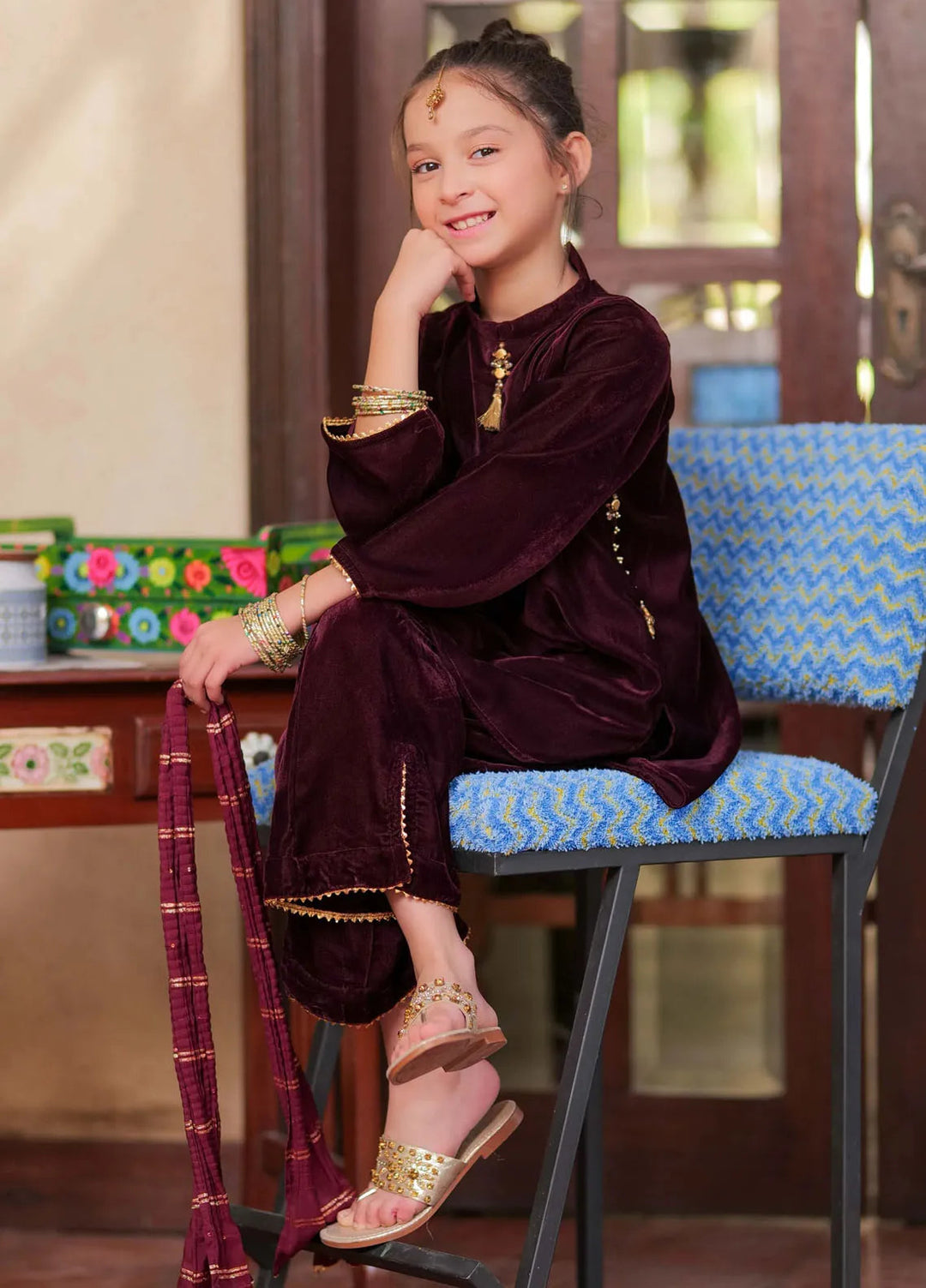 Senorita Pret Formal Velvet 3 Piece Suit KDD-02815