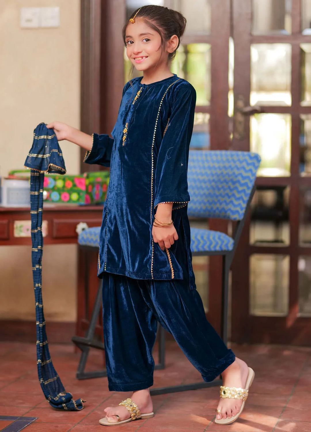 Senorita Pret Formal Velvet 3 Piece Suit KDD-02816