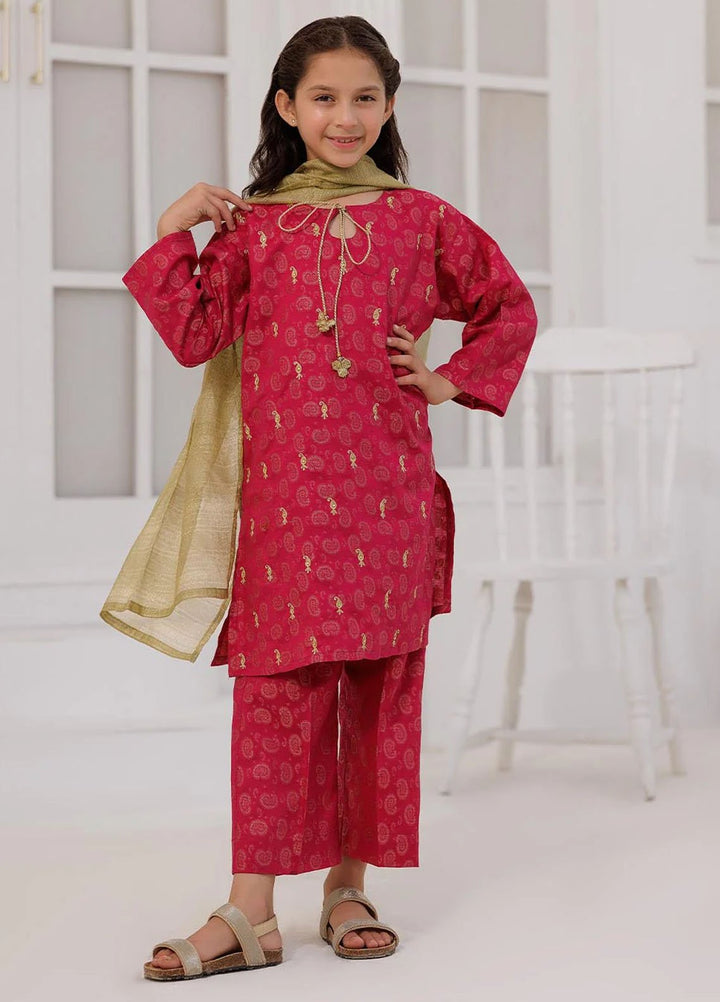 Senorita Pret Printed Cotton Jacquard 3 Piece Suit KBD-03043