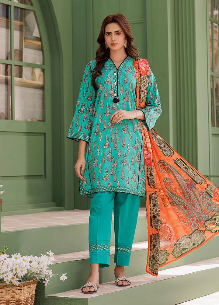Senorita Pret Printed Cotton Lawn 3 Piace Suit LAD-03077