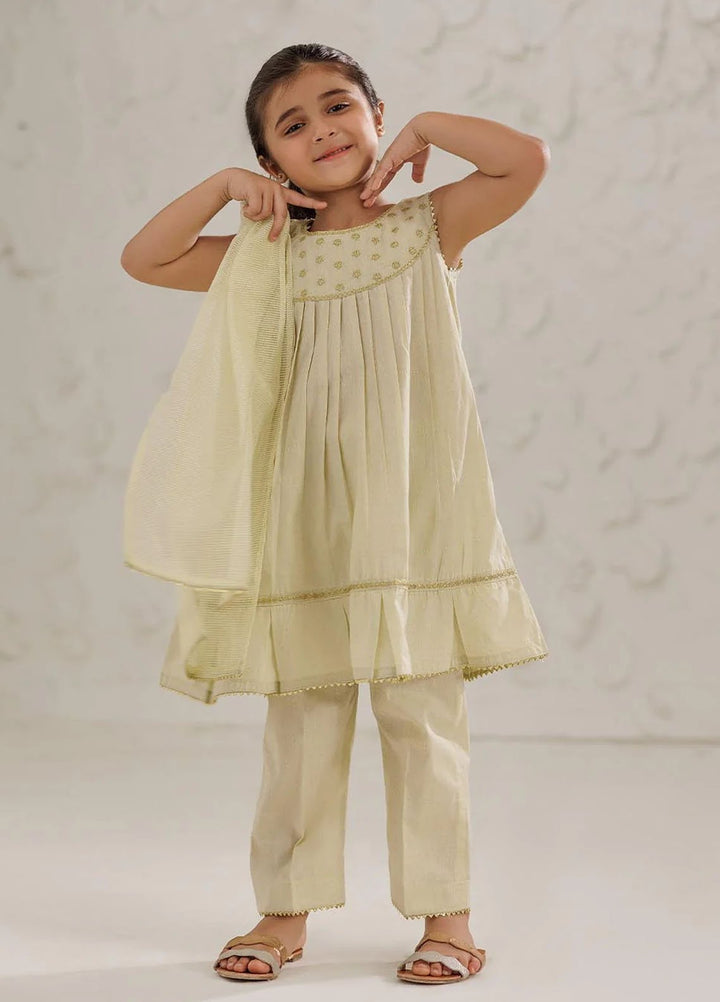 Senorita Pret Printed Cotton Self Jacquard 3 Piece Suit KAD-03027