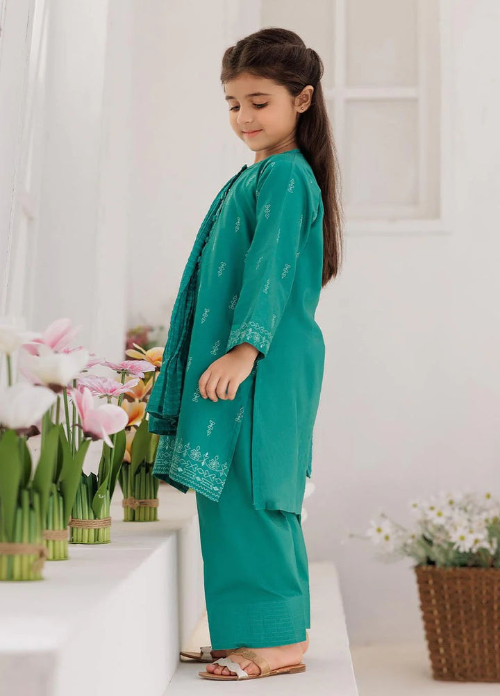 Senorita Pret Printed Plain Cotton 3 Piece Suit KBD-03101