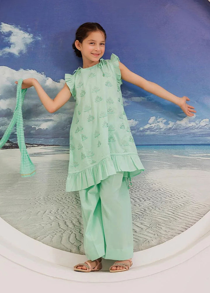 Senorita Pret Printed Plain Cotton 3 Piece Suit KBD-03102