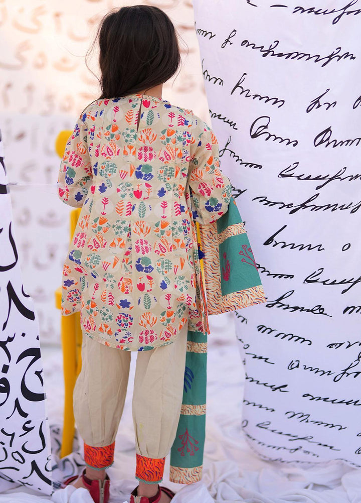 Senorita Cotton Pret 3 Piece Suit for Kids -  KAD-02173-FWN/MCL