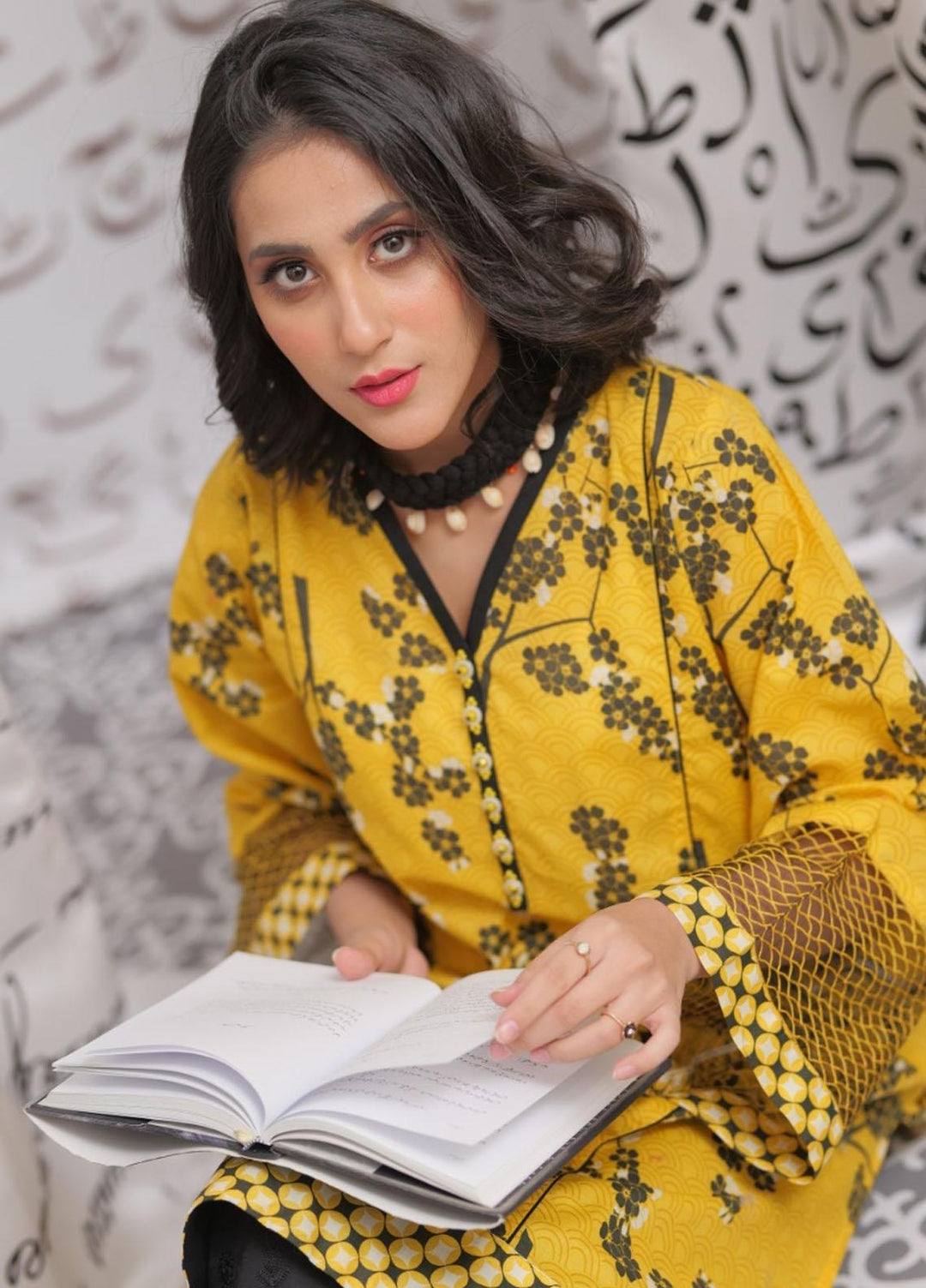 Senorita Casual Pret  Lawn Kurti LAA-02163-YLW/BLK