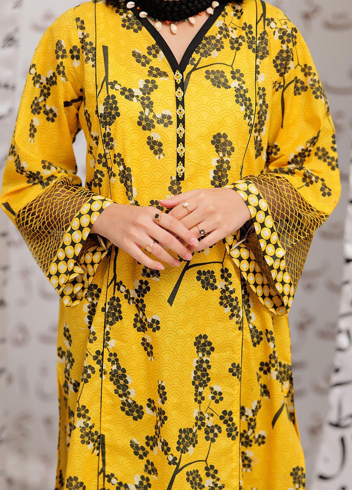 Senorita Casual Pret  Lawn Kurti LAA-02163-YLW/BLK