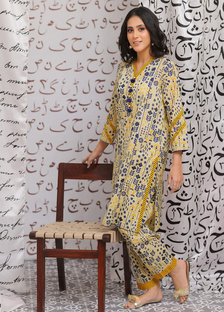 Senorita Casual Pret  Lawn 2 Piece Suit LAC-02184-YLW/MCL