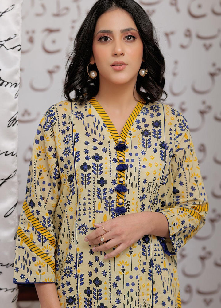 Senorita Casual Pret  Lawn 2 Piece Suit LAC-02184-YLW/MCL