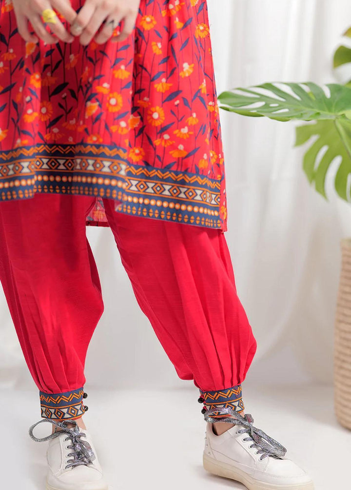 Senorita Cotton Casual 3 Piece for Girls -  GAD-02079-RED/MCL