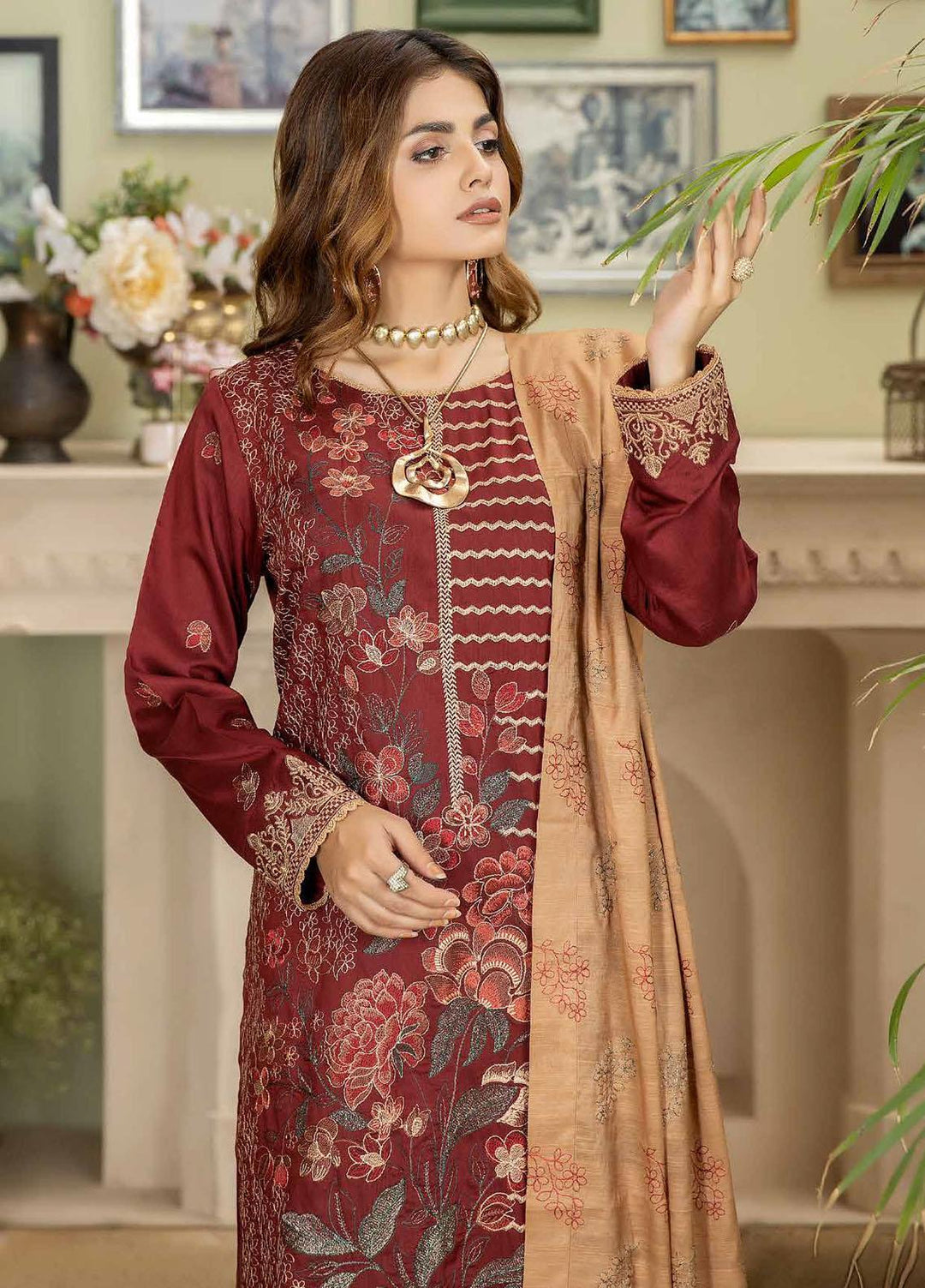 Sensation By Aalaya Embroidered Viscose Suits Unstitched 3 Piece ALY23S D-01 - Winter Collection