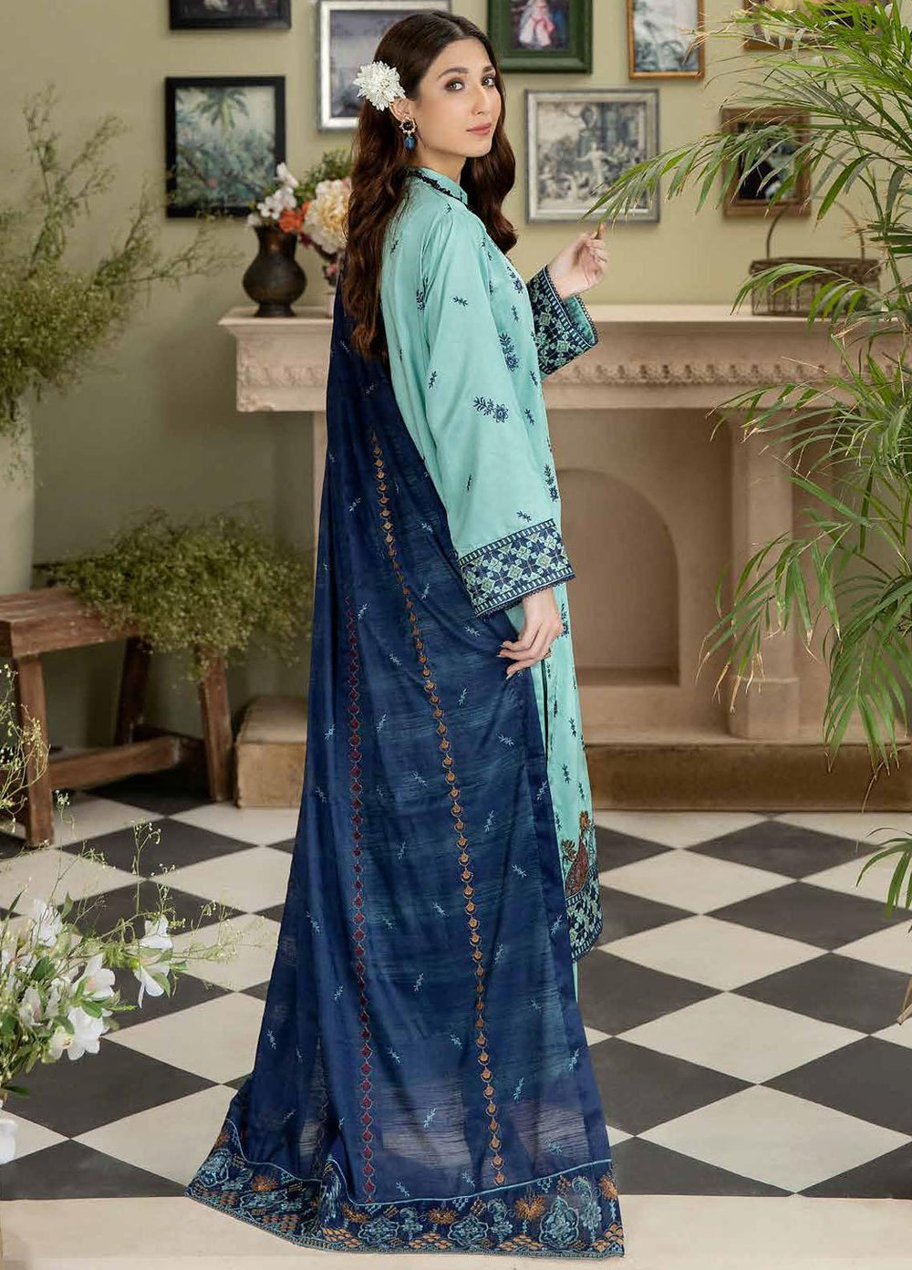 Sensation By Aalaya Embroidered Viscose Suits Unstitched 3 Piece ALY23S D-07 - Winter Collection