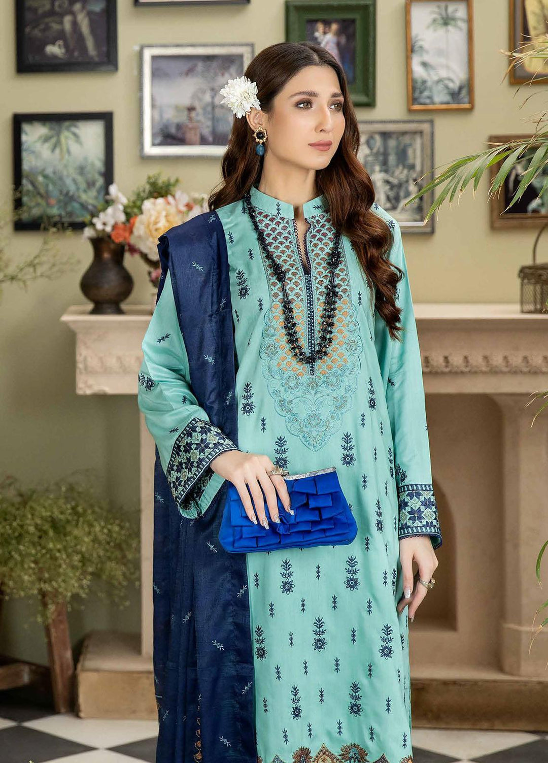 Sensation By Aalaya Embroidered Viscose Suits Unstitched 3 Piece ALY23S D-07 - Winter Collection