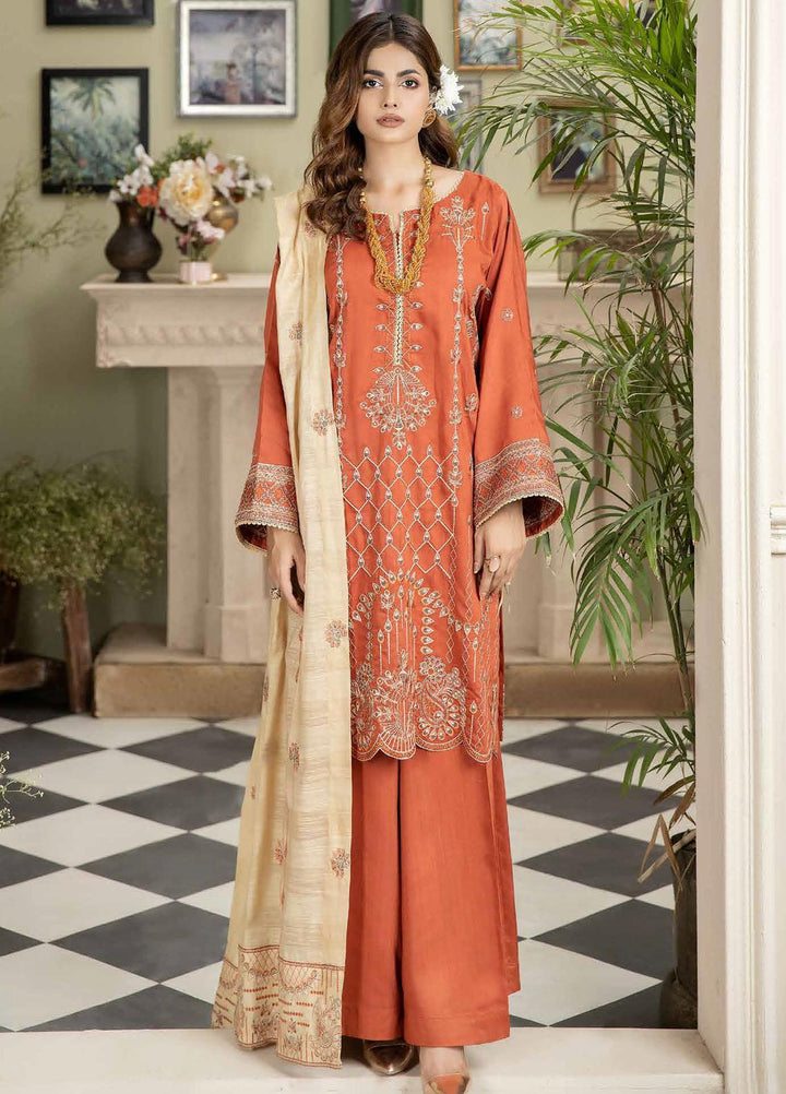 Sensation By Aalaya Embroidered Viscose Suits Unstitched 3 Piece ALY23S D-08 - Winter Collection