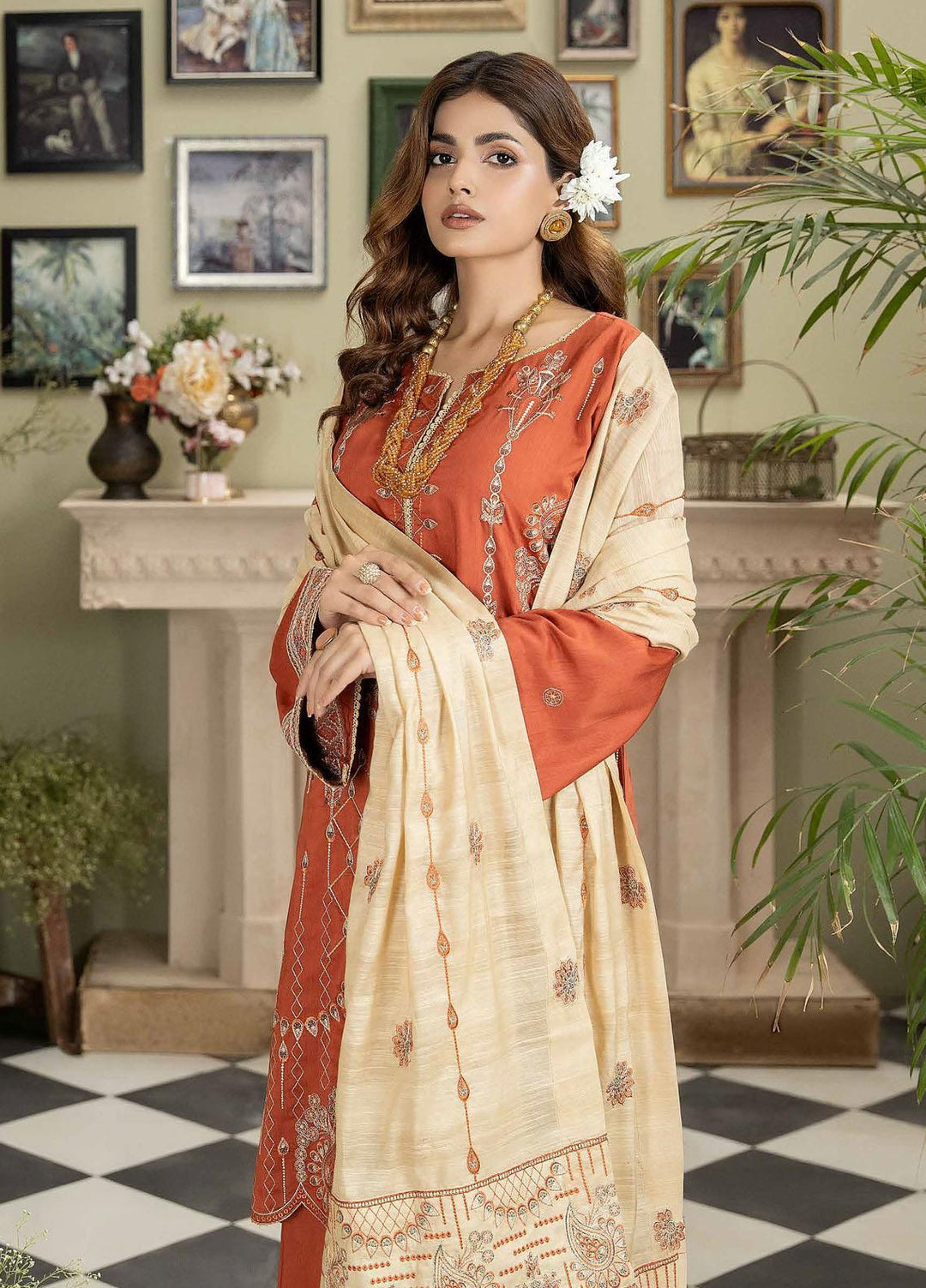 Sensation By Aalaya Embroidered Viscose Suits Unstitched 3 Piece ALY23S D-08 - Winter Collection